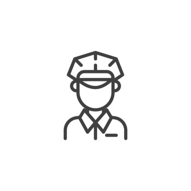 Polis üniforması çizgisi simgesi