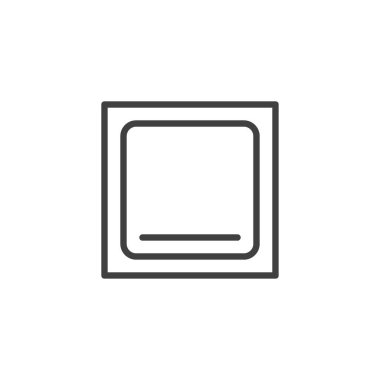 Lamba anahtarı simgesi. Mobil konsept ve web tasarımı için doğrusal biçim işareti. Işık anahtarı ana hat vektör simgesi. Sembol, logo çizimi. Vektör grafikleri