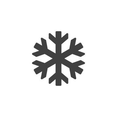 Donmuş işaret vektör simgesini koru. Mobil konsept ve web tasarımı için düz tabela. Kar tanesi kabartma simgesi. Sembol, logo çizimi. Vektör grafikleri