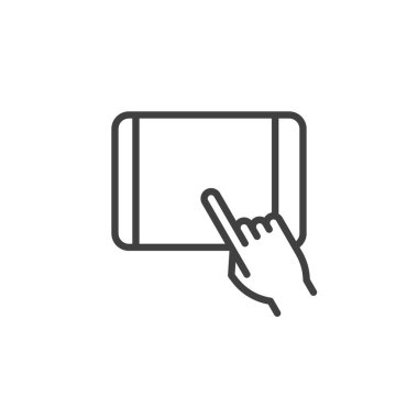 Tablet resim satırı simgesine elle dokun