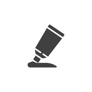 Merhem tübü vektör simgesi. Mobil konsept ve web tasarımı için düz tabela. İlaç kremi tüp sembol. Sembol, logo çizimi. Vektör grafikleri