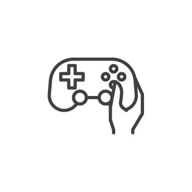 Gamepad joystick satır simgesi ile el