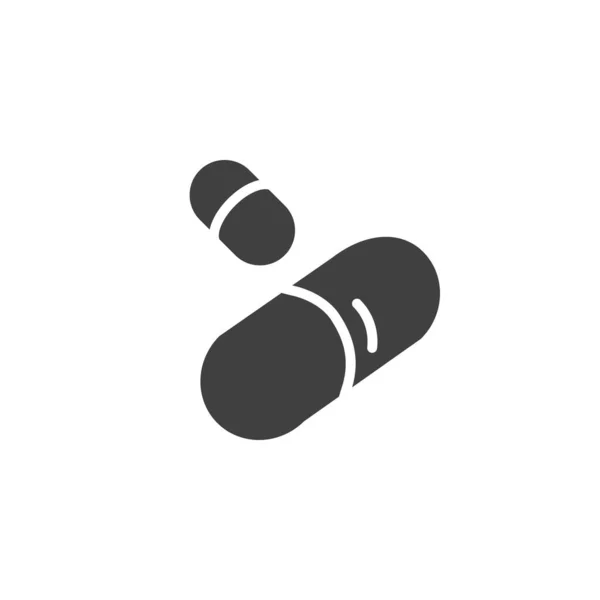 Κάψουλα Χάπια Διάνυσμα Εικονίδιο Γεμισμένο Επίπεδο Σήμα Για Την Έννοια — Διανυσματικό Αρχείο