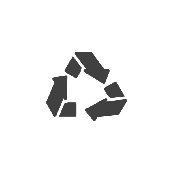 Recyklace Vektorové Ikony Šipek Vyplněný Plochý Znak Pro Mobilní Koncept — Stockový vektor