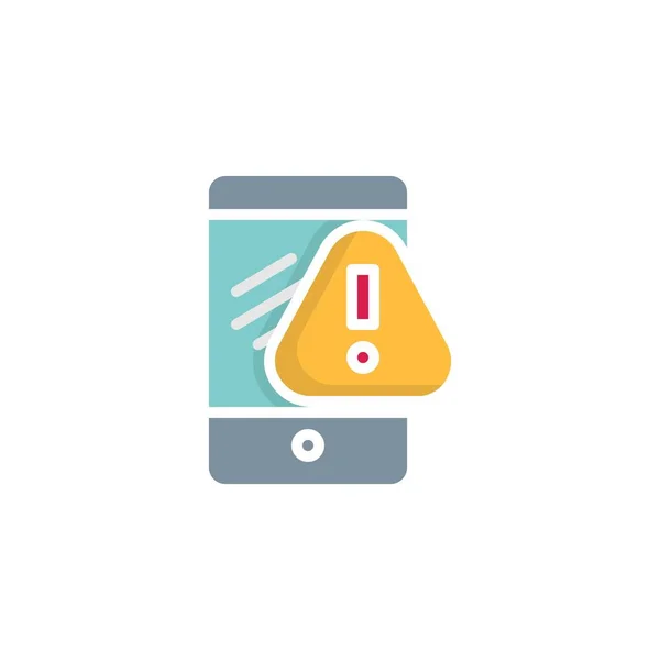 Smartphone alert notification flat icon — Stock Vector