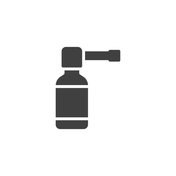 药物喷雾瓶病媒图标 填写了移动概念和网页设计的平面标志 喷雾器用于咽喉象形文字图标 标识插图 矢量图形 — 图库矢量图片