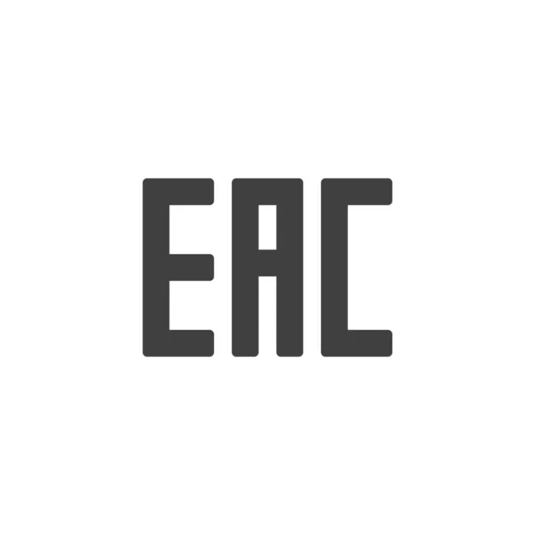 Ikona Wektora Znaku Eac Wypełnione Płaski Znak Dla Koncepcji Mobilnej — Wektor stockowy