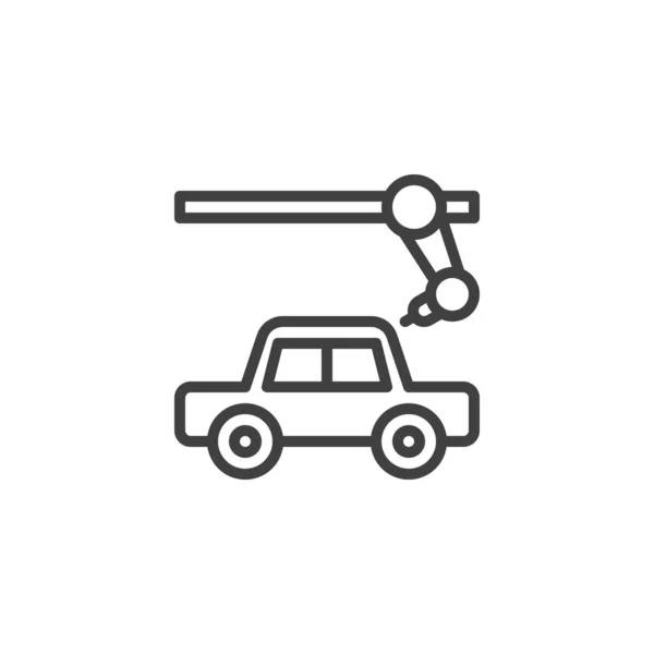 Automobile assemblaggio linea di produzione icona — Vettoriale Stock