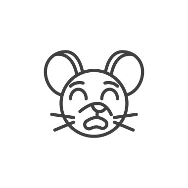 Yorgun fare simgesi çizgisi simgesi