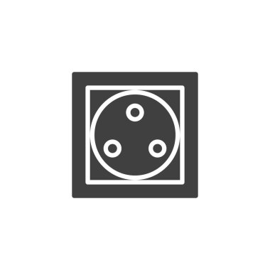 Tip D güç soketi vektör simgesi