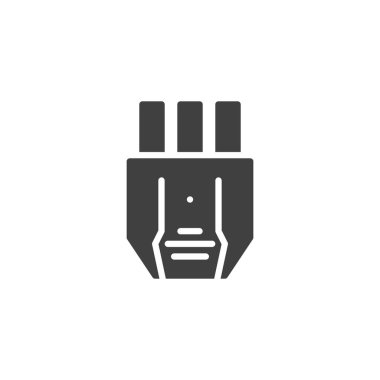 L Tipi elektrikli Plug vektör simgesi