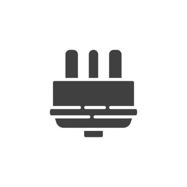 K Tipi elektrikli Plug vektör simgesi