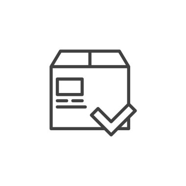 Paket ve kec kmark satır simgesi