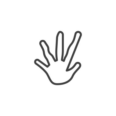 İguana pençe yazdırma çizgisi simgesi