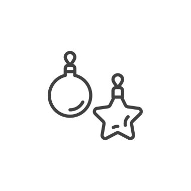 Noel balosu ve yıldız çizgisi simgesi