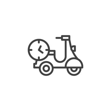 Scooter dağıtım zaman çizelgesi simgesi