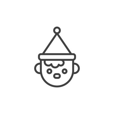 Şapka çizgisi simgesi olan parti çocuğu.