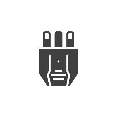 K Tipi elektrikli Plug vektör simgesi