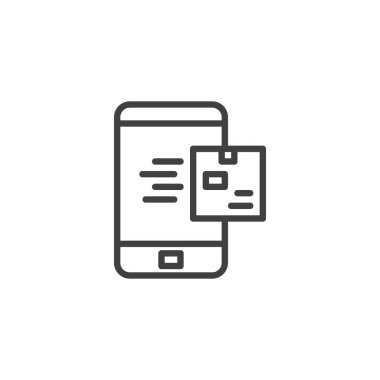 Mobil dağıtım kutusu satırı simgesi