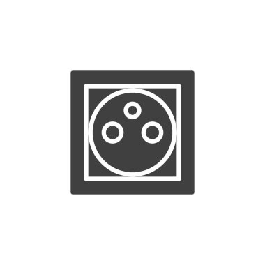 M tipi soket vektör simgesi