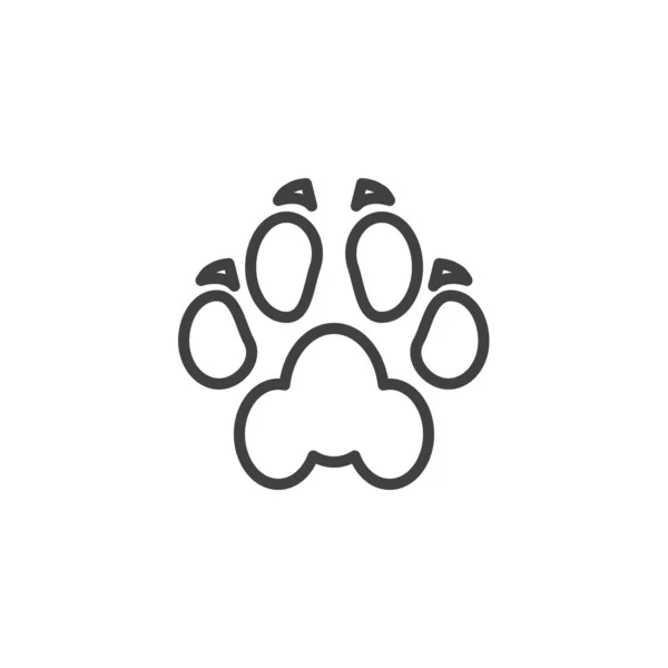 Σκυλιά Εικονίδιο Πόδι Γραμμή Εκτύπωσης Γραμμικό Στύλ Για Mobile Concept — Διανυσματικό Αρχείο