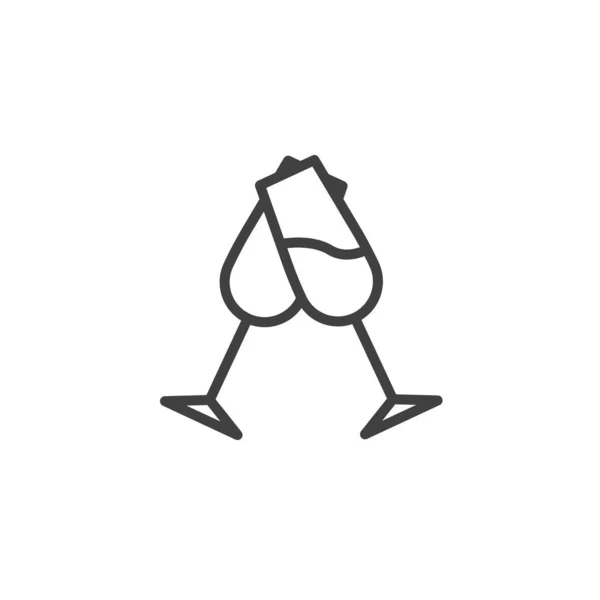 Glasögonlinne ikon — Stock vektor