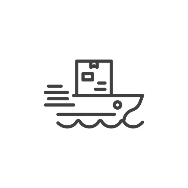 Ikone der Frachtschifffahrt — Stockvektor