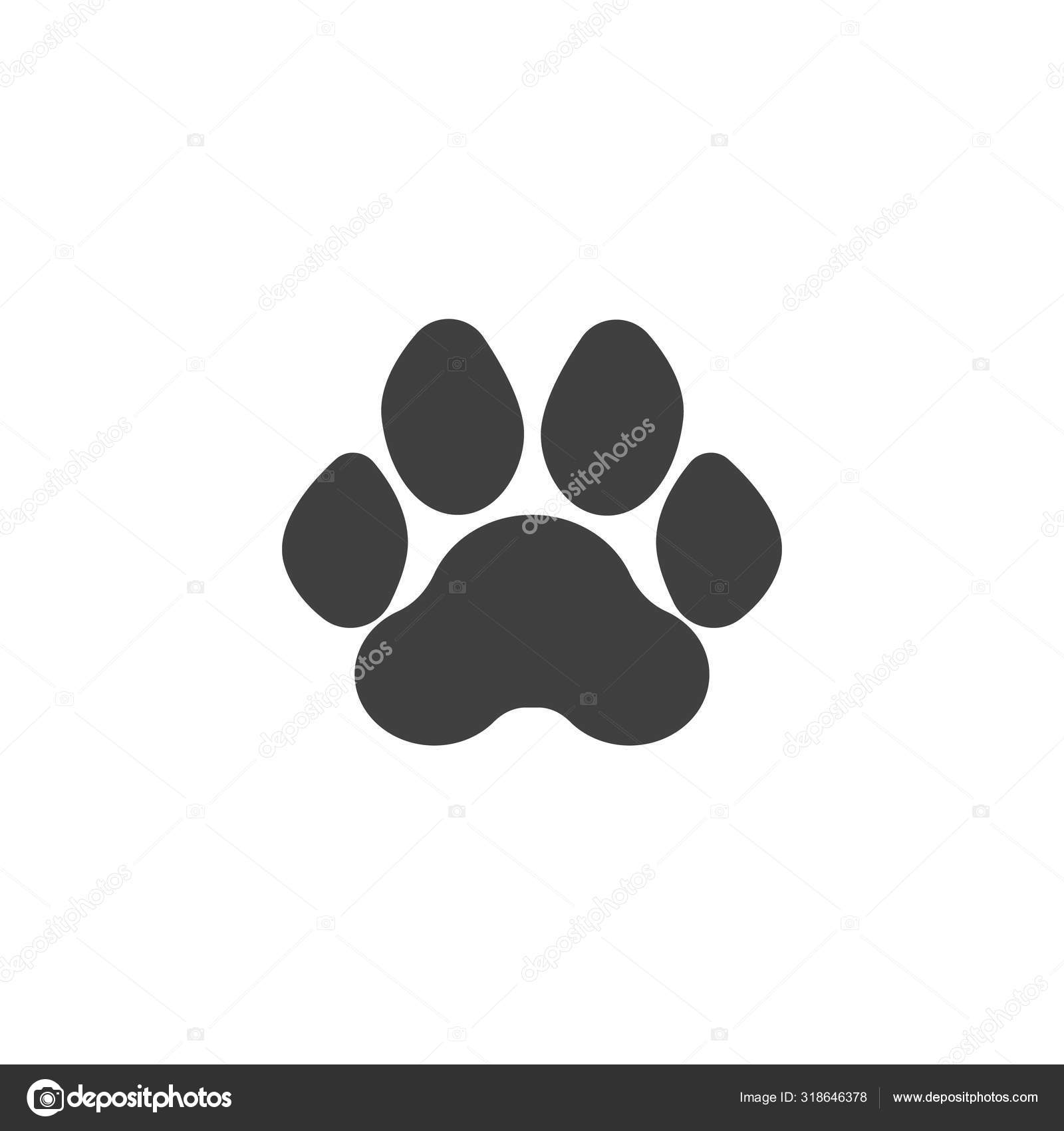 Tiger paw print vector icon Stock Vector by ©avicons 318646378