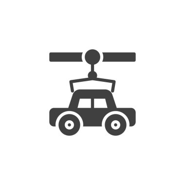 Araba üretim süreci vektör simgesi
