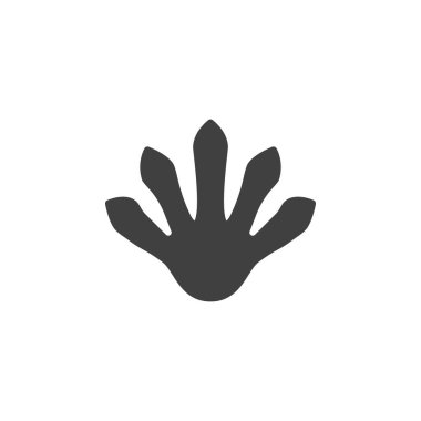 Kertenkele pençesi yazdırma vektör simgesi