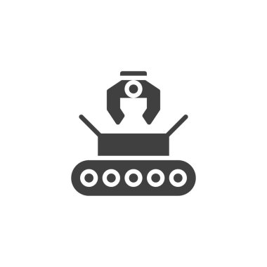 Kutu paketleme taşıyıcı şerit vektör simgesi