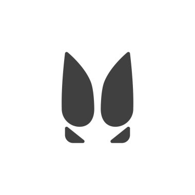 İnek pençesi yazdırma vektör simgesi