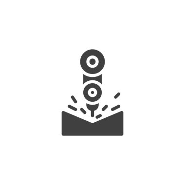 Robotik kaynak vektör simgesi