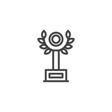 Laurel ödül kupası çizgisi simgesi