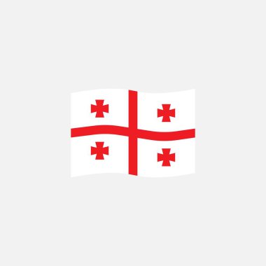 Gürcistan bayrak rengi düz simge