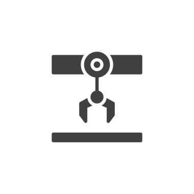 Endüstriyel robotik yükleyici vektör simgesi