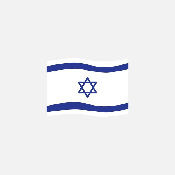 Israël vlag kleuren vlakke pictogram — Stockvector