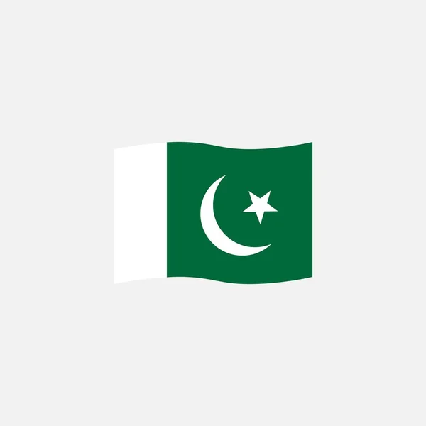 巴基斯坦国旗颜色扁平图标 — 图库矢量图片