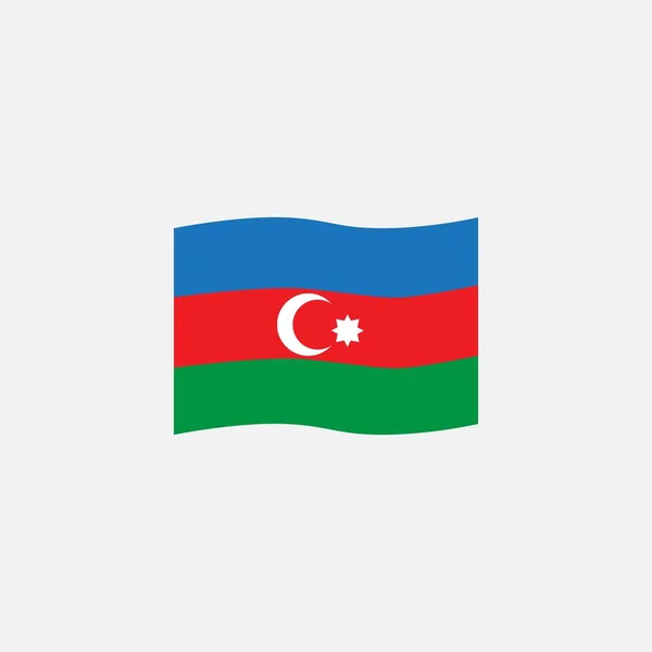 Bandera de Azerbaiyán colores icono plano — Vector de stock