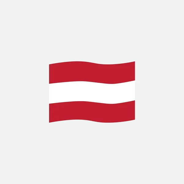 Austria bandera colores icono plano — Vector de stock