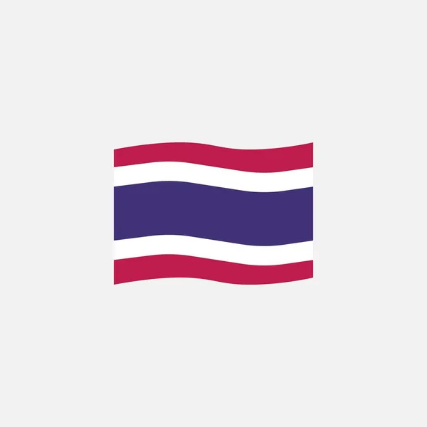 Thailand flagga färger platt ikon — Stock vektor