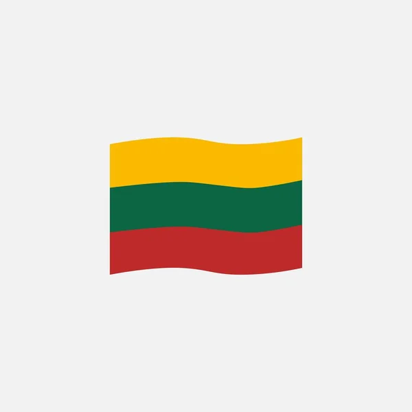 Lituanie drapeau couleurs icône plate — Image vectorielle