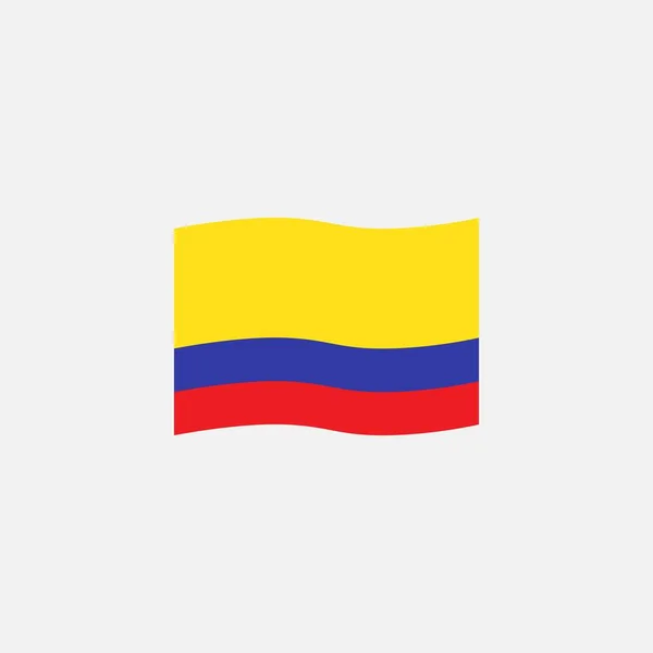 コロンビアの旗の色フラットアイコン — ストックベクタ