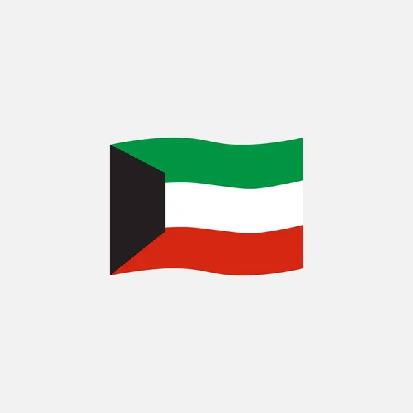 Kuwait bandera colores icono plano — Vector de stock