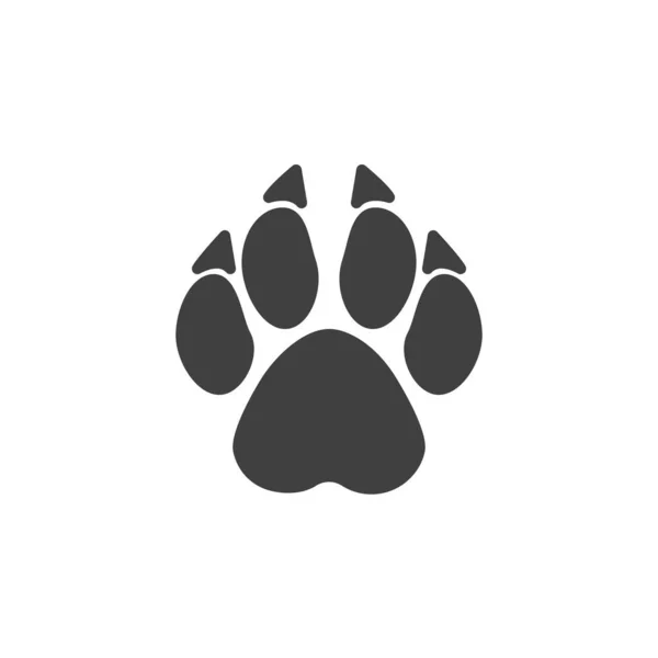 Wolf patte icône vectorielle d'impression — Image vectorielle