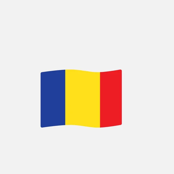 Roemenië vlag kleuren vlakke pictogram — Stockvector