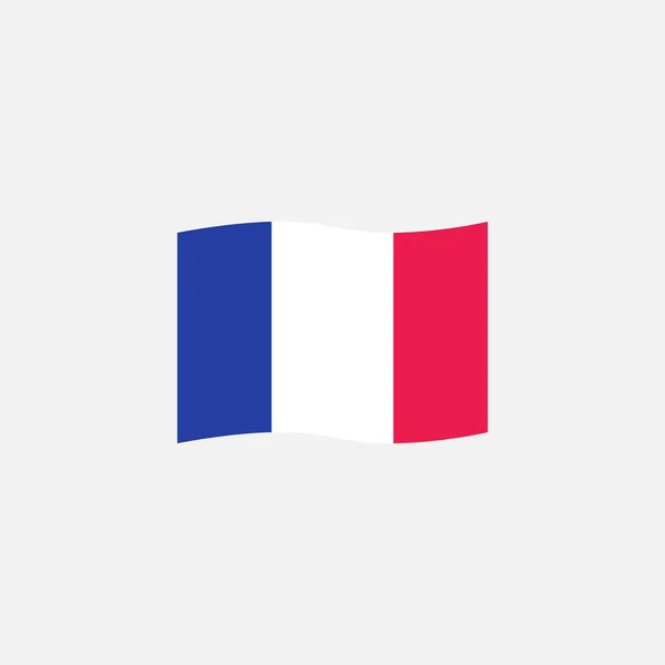 Drapeau de la France couleurs icône plate — Image vectorielle