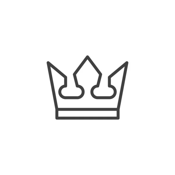 Ikona řádku královské koruny — Stockový vektor