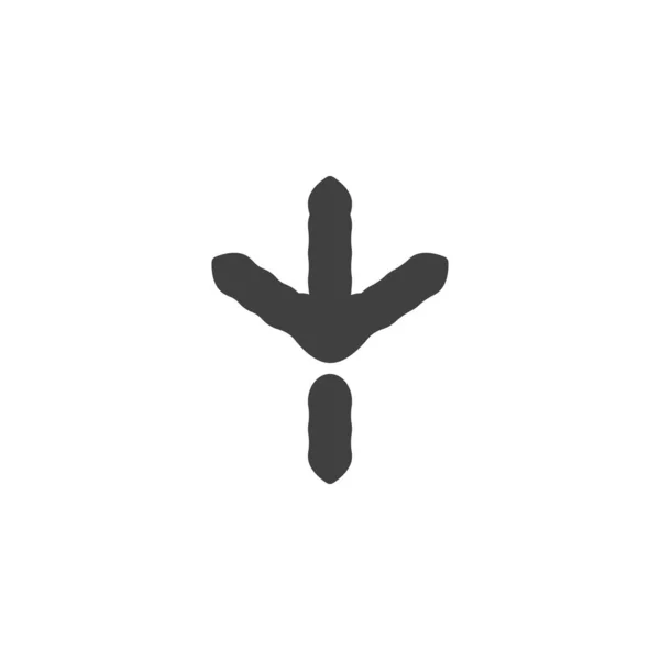 Vektorová ikona tisku holubí tlapky — Stockový vektor
