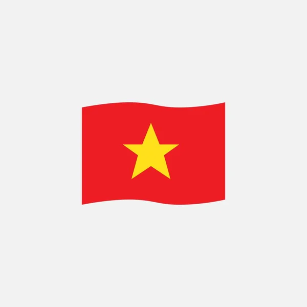 Bandera de Vietnam colores icono plano — Vector de stock